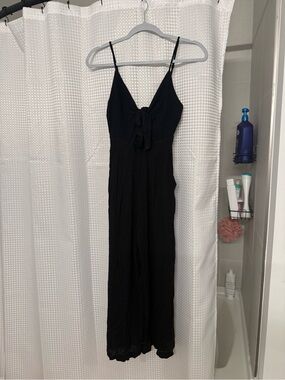 Showpo Black Spaghetti-Strap Jumpsuit with Bust Tie